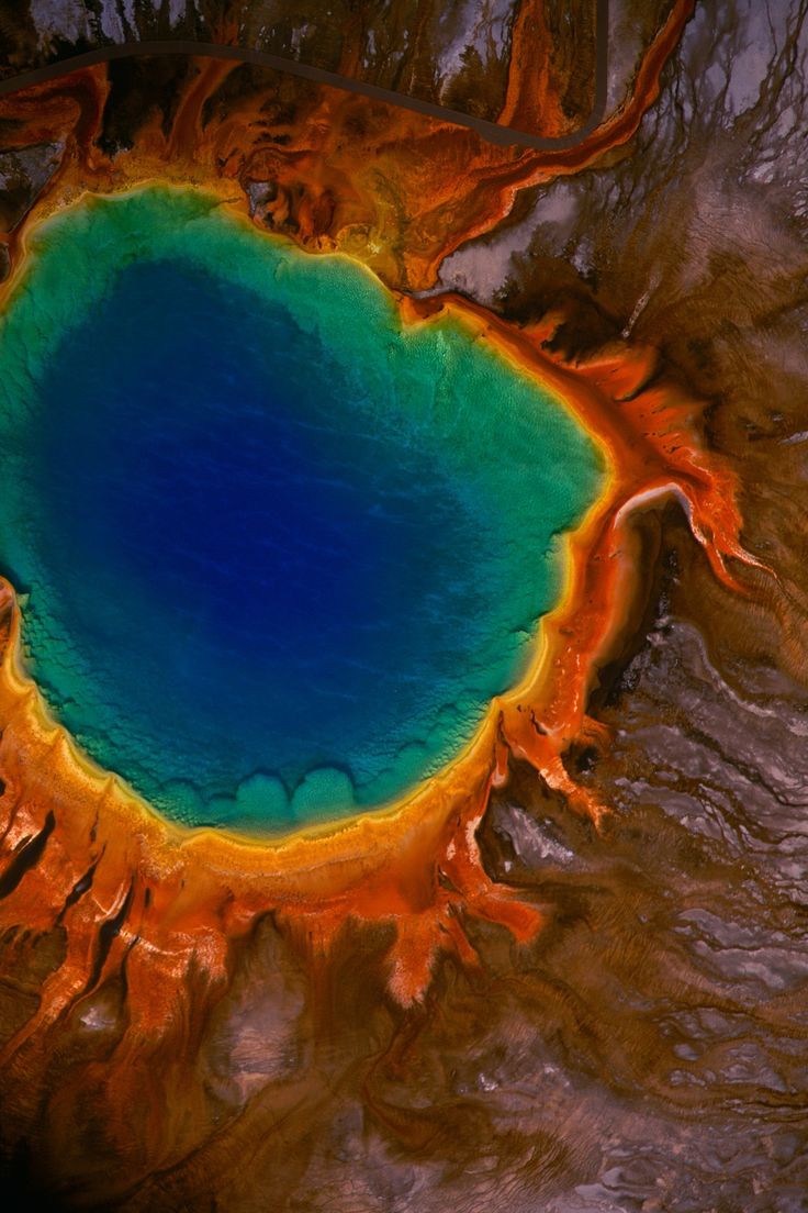 Grand Prismatic Spring aerial view