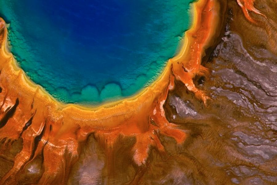 Grand Prismatic Spring aerial view