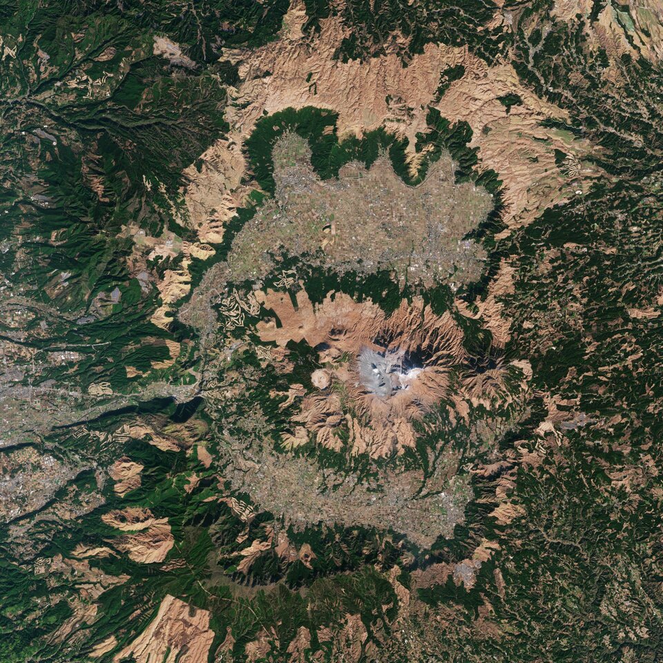 Yellowstone Caldera aerial view