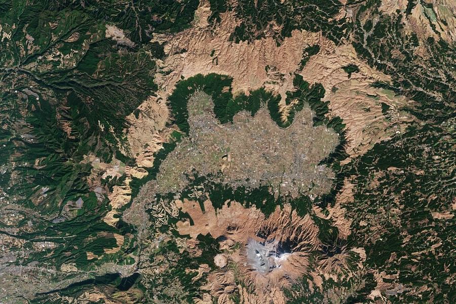 Yellowstone Caldera aerial view