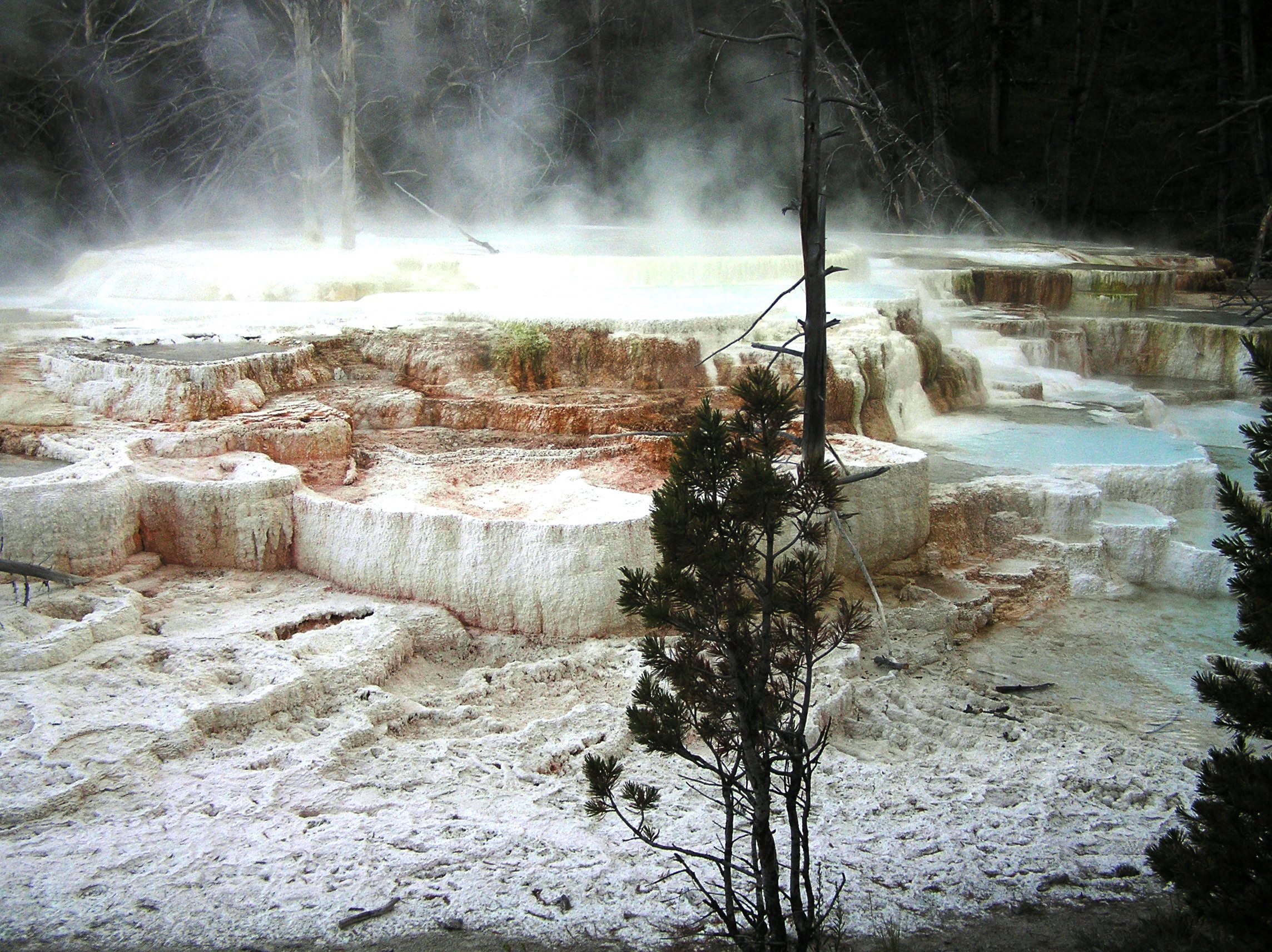 calcium-rich thermal spring