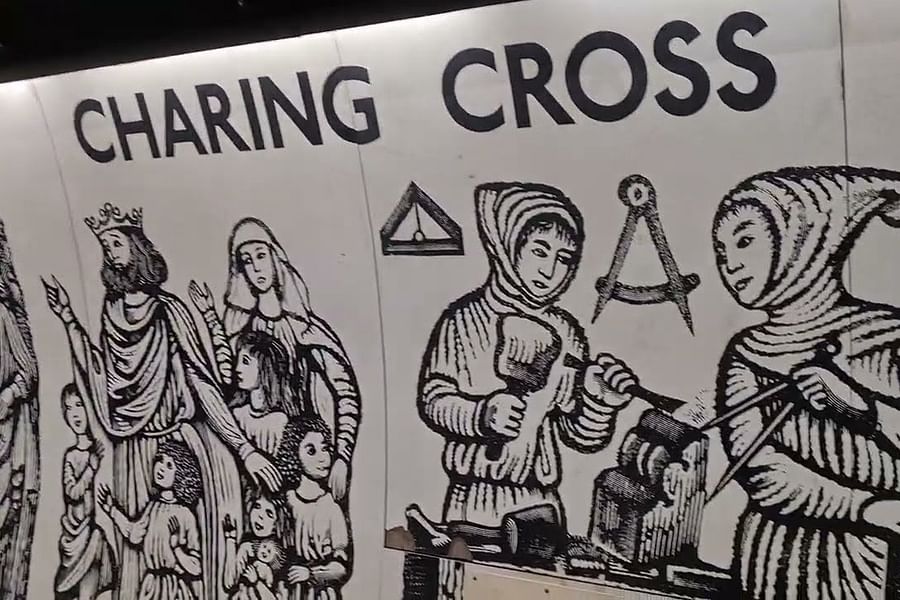 Euston underground station murals