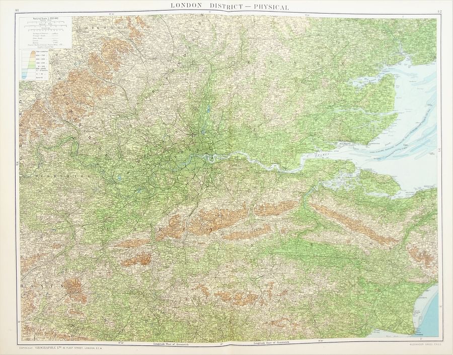 Antique map of London, symbolizing unexplored and offbeat tourist trails